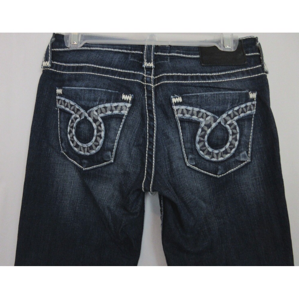 BIG STAR REMY Boot Cut Jeans Women Size 26 WESTERN Thick Stitch Actual 29 X‎ 27